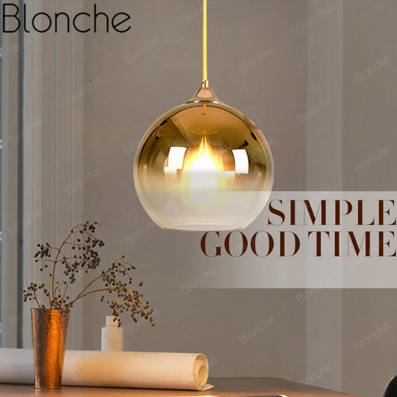  Modern Clear Glass Ball Pendant Lights Led Hanging Lamp for Dining Room Living Room Indoor Decor Li - 33008560796