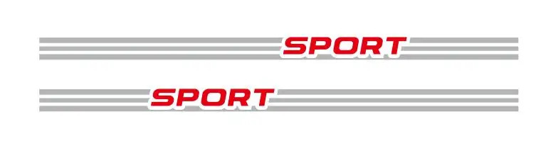 Для Opel Corsa Sport Stripes наклейки двери боковой Стикер на автомобильную юбку двери автомобиля Декор стикер Авто аксессуары для тела гоночный стиль - Название цвета: Silver-Red