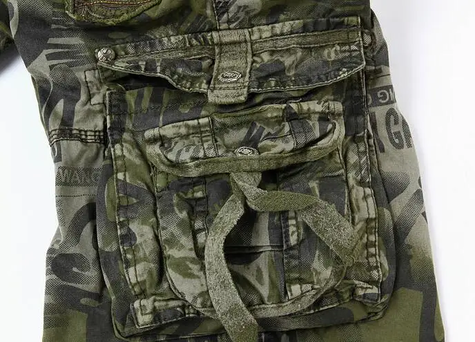 Military Camo Cargo Shorts Summer Fashion Camouflage Multi-Pocket Homme Army Casual Shorts Plus size