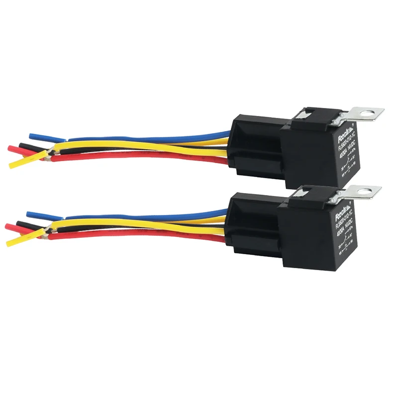 EASYGUARD SPDT car Relay Automotive Relay with Socket Wires 12V 30//40 AMP 5pin 5