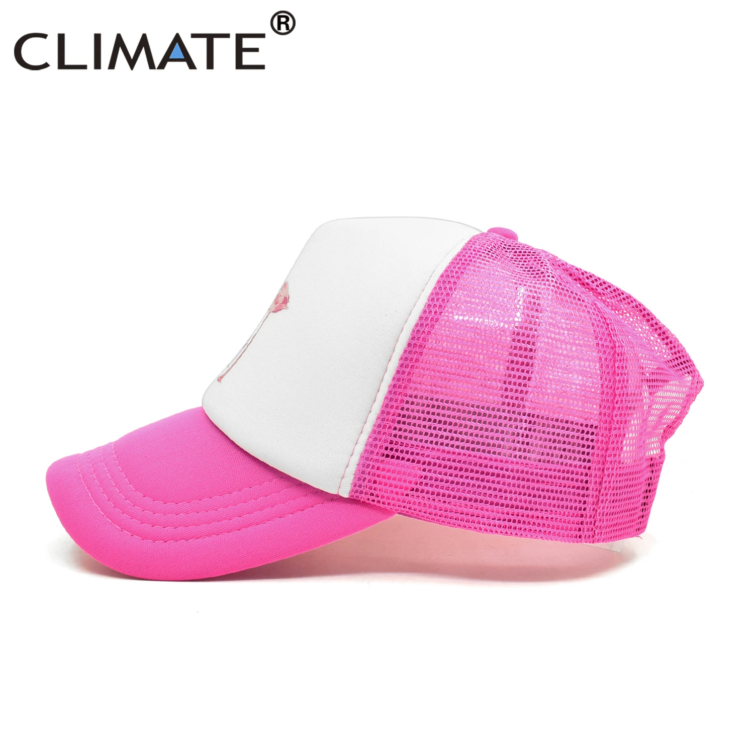 Климат Фламинго Кепка девушки женщины шляпа розовая роза Кепка Милая летняя кепка s шляпа хип-хоп сетчатая бейсболка s шляпа для женщин