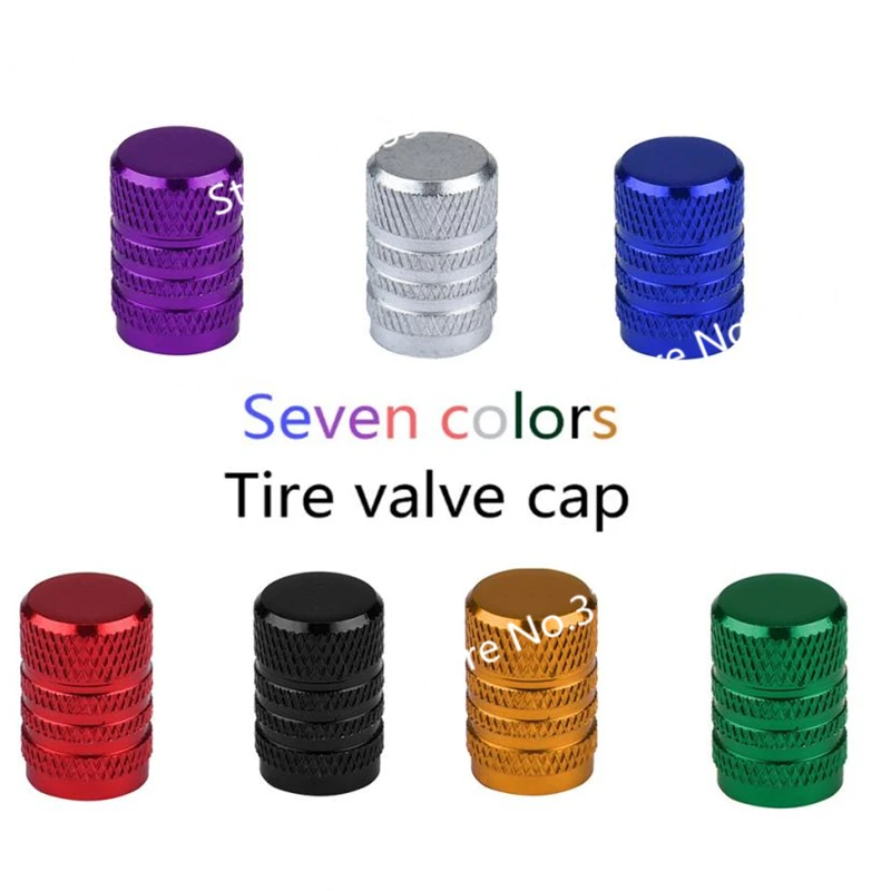 4pcs/set 7Colors Aluminum Car Wheel Tire Valve Caps Stem Air Cover For Commonly UsedValve Stems