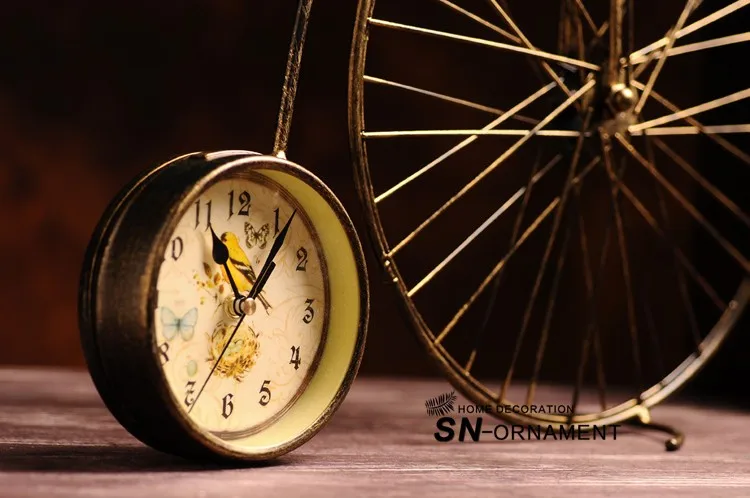 Сделать старый кованого железа модель велосипеда настольные часы креативные предметы домашнего интерьера Искусство и ремесла