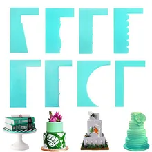 1PC Wave Sawtooth Cream Scraper Plastic Scraper DIY Fondant Cake Surrounding Tool