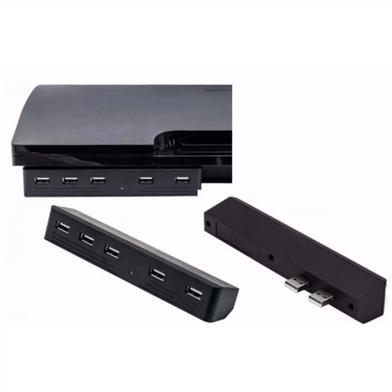 5 USB Ports High Speed Hub Adapter+ 4x Joystick Thumb Grip Caps for