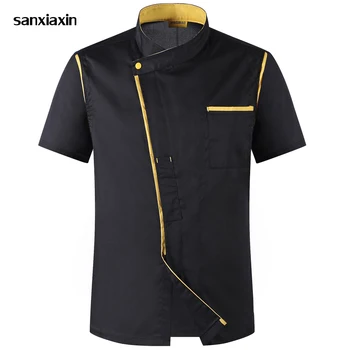 

wholesale Unisex Chef Jackets Hotel Kitchen restaurant uniforms shirts Catering Chef's work clothes Cafe waitress chef uniform