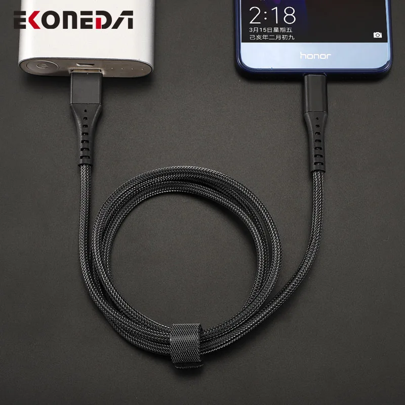 EKONEDA кабель Micro USB для синхронизации данных и быстрой зарядки для samsung, Xiaomi, huawei, 3A, Android, Micro USB кабель для зарядного устройства, USB Micro телефонный кабель