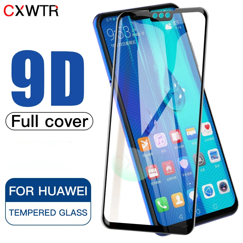 

9D Full Cover Tempered Glass For Huawei Y9 2019 Y5 Y6 Prime 2018 Screen Protector for Huawei Nova 3 3i 3e 4 Protective Film