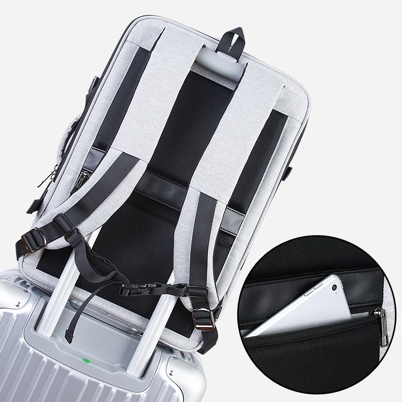 FENRUIEN hombres de negocios de Mochila 17 pulgadas portátil Mochila bolsa Mochila Triple Unisex impermeable antirrobo de hombres Mochila