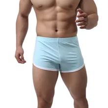 Men’s Arrow Pants Cotton Boxers Mid-Waist Tying Underpants Pouch for Male Trunks Boxers Workout Trunks Boxers Shorts
