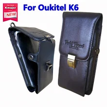 Чехол-сумка из натуральной кожи с зажимом для крепления на поясной ремень Fanny Pack для Oukitel K6 6,0 дюймов Чехлы для мобильных телефонов