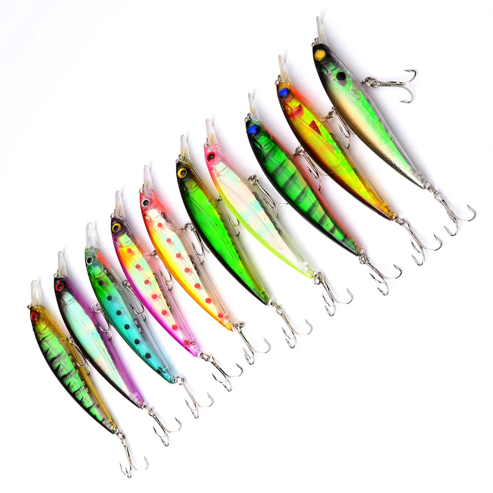 10 шт. воблер рыболовная приманка с крючком искусственная для рыбалки 11 см/13 4 г