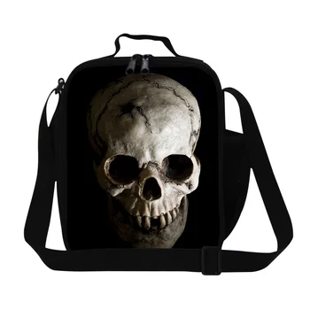 

Cool Skull 3D Print Lunch Bag Children Thermal Picnic Bag Lunch Box Kids Lunchbox Lancheira Food Bag Personalized Snacks Bag