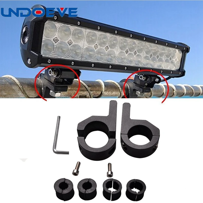 Roll Bar Mount " 1" 1.25" Horizontal Bull Bar Clamp Led Light Bar Mounting Brackets For UTV