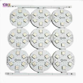 

Free shipping 9pcs/lot D38 5mm Original Public Board WS2811 IC 5050 RGB 6 leds high quality LED SMD Driver DC12V 6leds