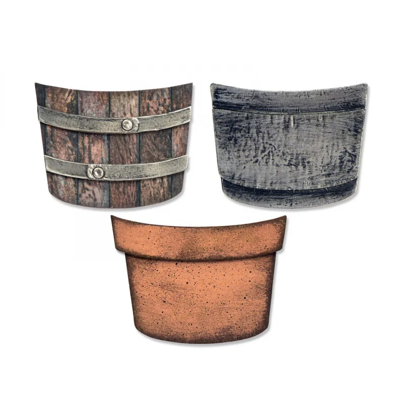 

2019 3D DIY New Layered Metal Cutting Dies and Scrapbooking For Paper Making Flower Pot Embossing Stamps Frame Card Craft Die