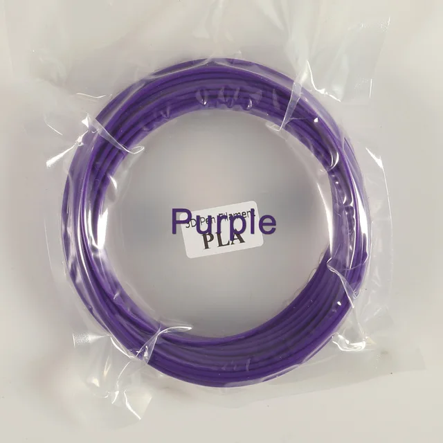 Purple 10 метров PLA 1,75 мм 3d Принтер Нити печатные материалы экструдер аксессуары части прозрачный белый дерево пластик для 3d ручки - Цвет: Purple