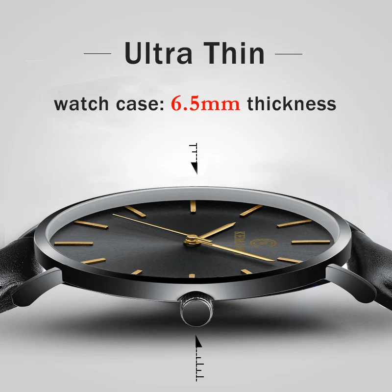Relogio Masculino Ultra Thin Watches For Men Simple Business Minimalist...