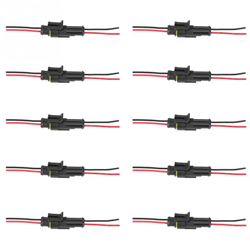 

10 Pair Car 2 Pin Way Sealed Auto Waterproof Electrical Connector Plug Socket Kit Car Accessories