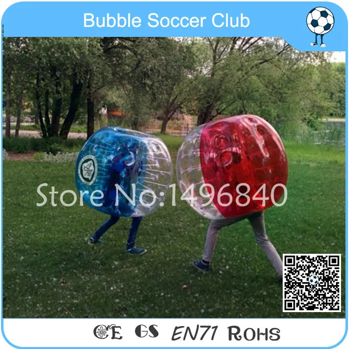 Бесплатная доставка 4 шт. (2 красный + 2 синий) ТПУ 1,5 м бампер мяч, Зорб мяч, Loopy мяч, пузырь футбол, пузырь футбол