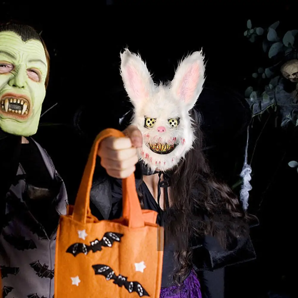 Новая маска на Хеллоуин, кровавая маска кролика-убийцы, плюшевая Маскарадная маска для детей и взрослых