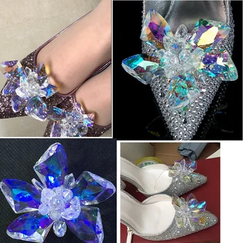 

Rhinestone Crystal Shoes Bag Dress Embellishments Shoe Clips 1 Pcs