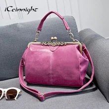 iCeinnight Fashion women messenger bags 2017 leather women handbag cross body vintage bag ladies Nubuck leather