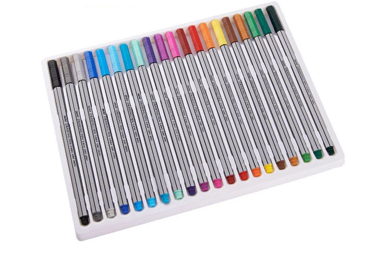 Новое поступление, BaoKe красочные микрон волокна ручка, fineliner 20 цветов/коробка