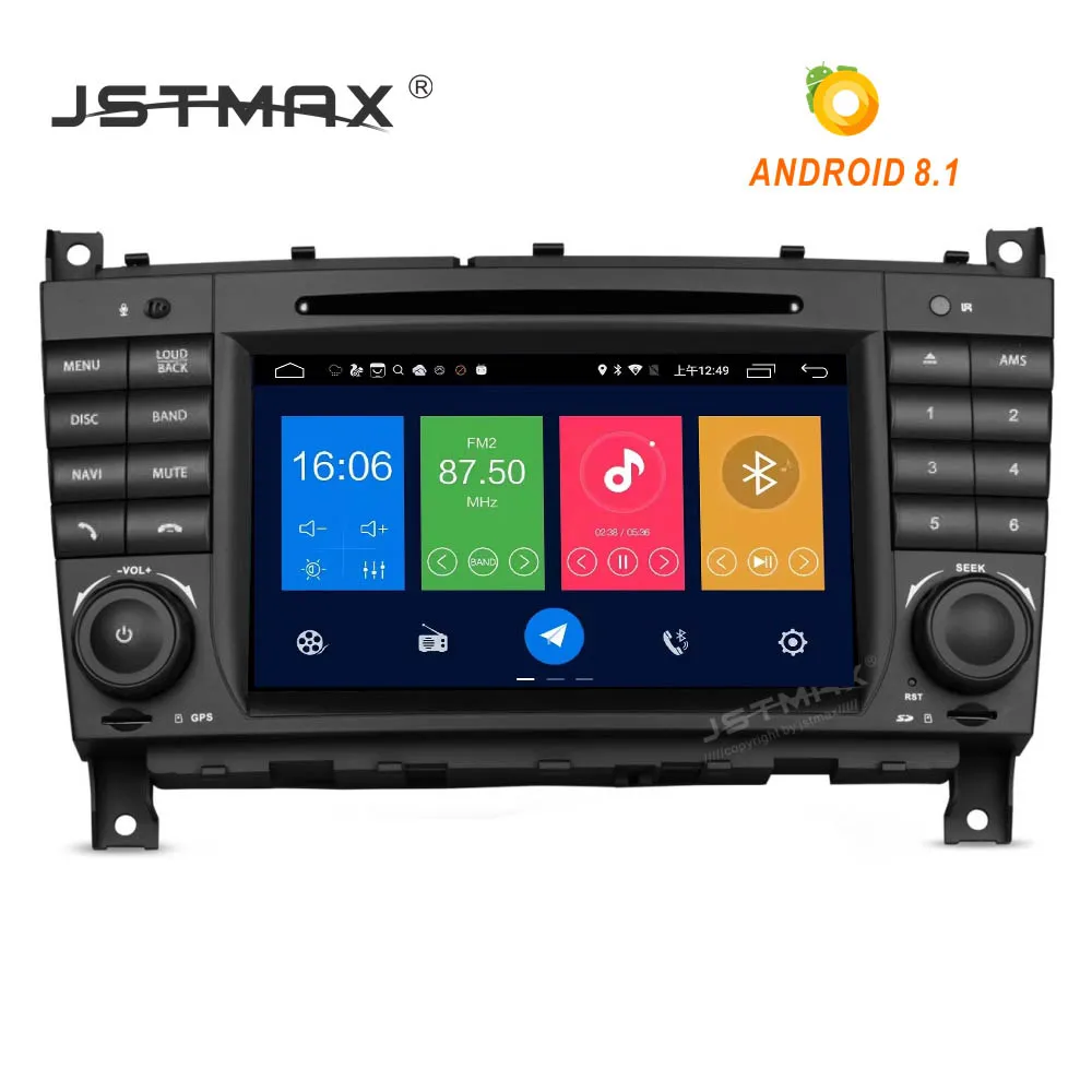 JSTMAX Android 8.1 Radio IPS Screen Car DVD Player for Mercedes Benz E-Class W203 C180 C200 C220 C230 C240 C250 W209 2005-2006 | Автомобили