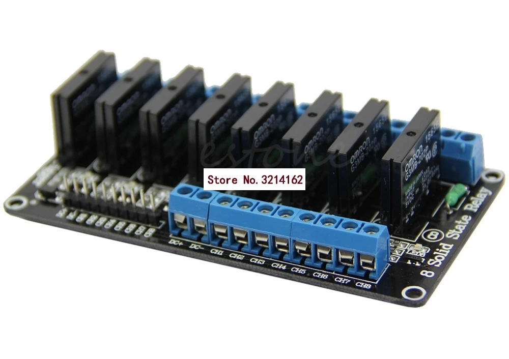 5V 8 Channel Low Level Trigger Solid State Relay Module with Fuse