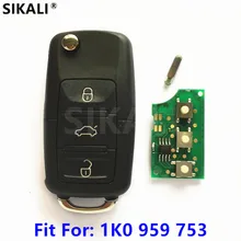 Chave remota automotiva, para vw/volkswagen caddy/eos/golf/jetta/sirocco/chip tiguan/touran id48