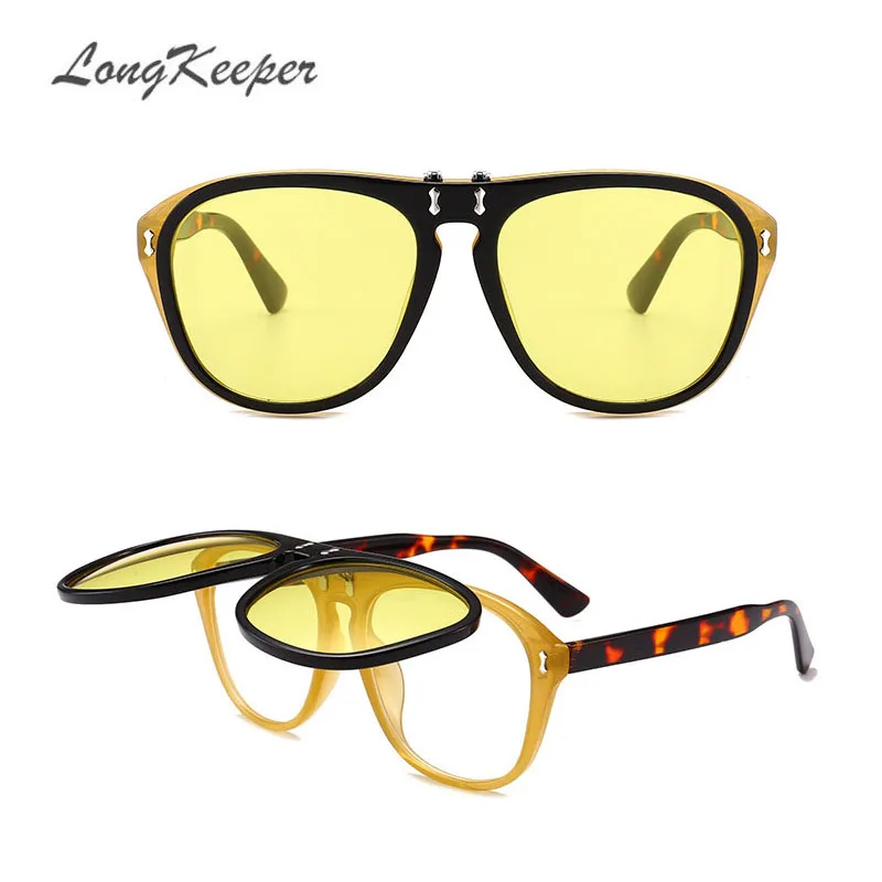 Longkeader, двойные линзы, солнцезащитные очки для женщин, Ретро стиль, PC оправа, солнцезащитные очки для мужчин, UV400, защитные очки для путешествия, очки 1501