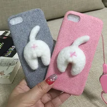 Кот заднице случае handmake Иглы Шерстяного войлока прикладом симпатичные обложка для apple iphone 6 6 s plus iPhone 7 7 Плюс мягкий Случай мобильного телефона прекрасный