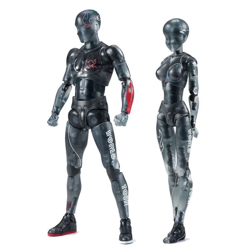 15 см многофункциональные подвижные фигурки SHFiguarts BODY KUN / CHAN серый/оранжевый цвет