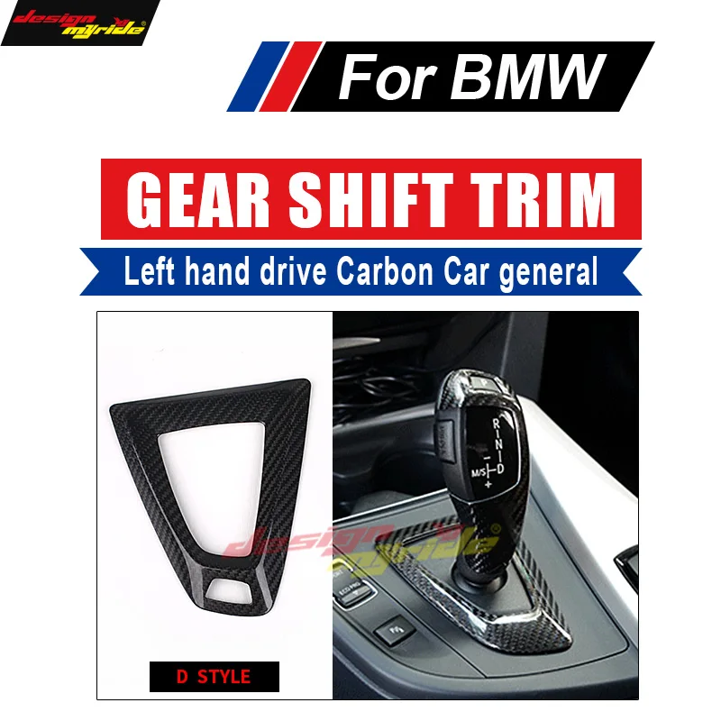 

Carbon Interior Middle Center Console Panel Frame Cover For BMW M Series M3 M4 Left Gear Shift Knob surround cover trim D-style