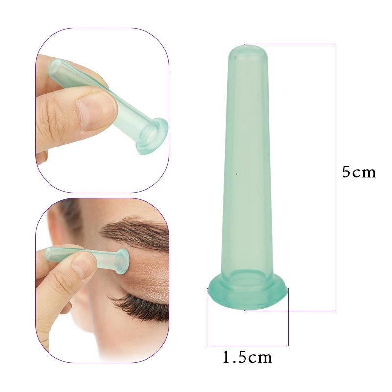 1 قطعة العين سيليكون تدليك كوب الزوال معدات الرعاية الصحية فراغ الوجه مدلك الحجامة كوب العناية بالوجه علاج