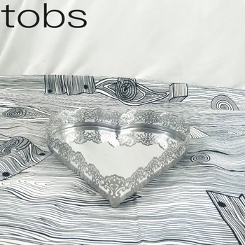 

Silver Mirror Cake Stand Electroplating Metal Cupcake Stand Grand Design Baking Love Wedding Party Dessert Table Decoration