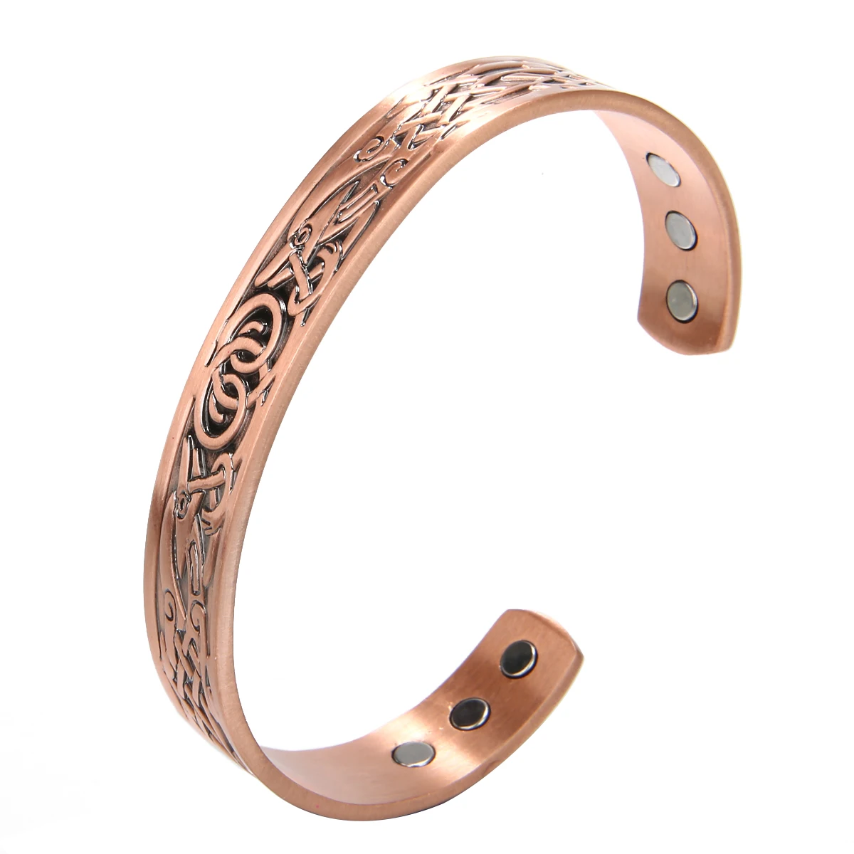 1pc Pure Solid Copper Magnetic Bracelet Pain Relief Arthritis Therapy Health Care For Women Power Therapy Magnets Sleeping