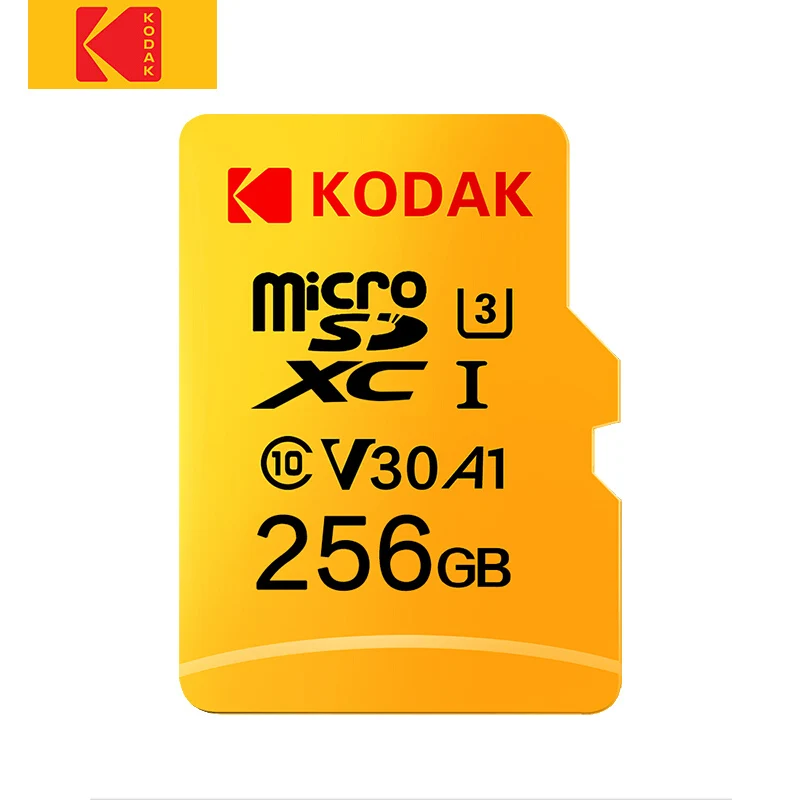 Kodak высокая скорость 16 ГБ 32 ГБ 64 ГБ 128 Гб карта TF/Micro sd карта памяти класс 10 U1 флэш-карта памяти mecard Micro sd kart - Емкость: 256GB U3