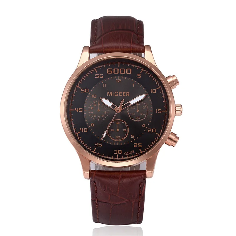 New Brand Mens Watches Top Brand Luxury Retro Design Leather Band Analog Alloy Quartz Wrist Watch Clock Zegarki Meskie 3M29#N (4)
