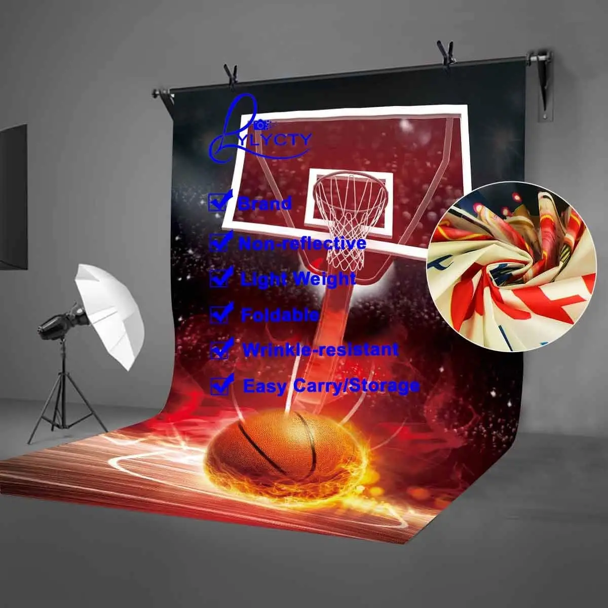 150x220cm Hot Blood Basketball Backdrop Hot Blood Basketball Series Photography Background for Camera Photo Props