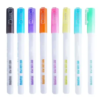 

Fluorescent Marker Double Line Student DIY Creative Candy Color Hand Copy Newspaper Painting Account Mark Greeting Card Pen l29k