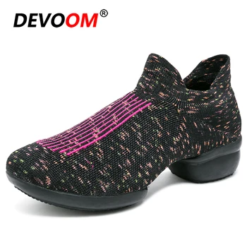 

New Women Bance Shoes Sport Shoe Jazz Shoes Seasons Bance Sneakers Ladies Shoes for The Dance Female zapatos baile mujer Flyknit