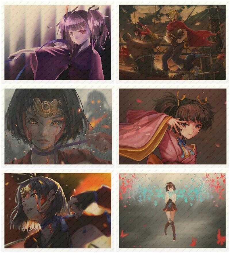 

Kabaneri of the Iron Fortress Yellow kraft poster Poster wall sticker Japanese Anime Poster Decorative paintings