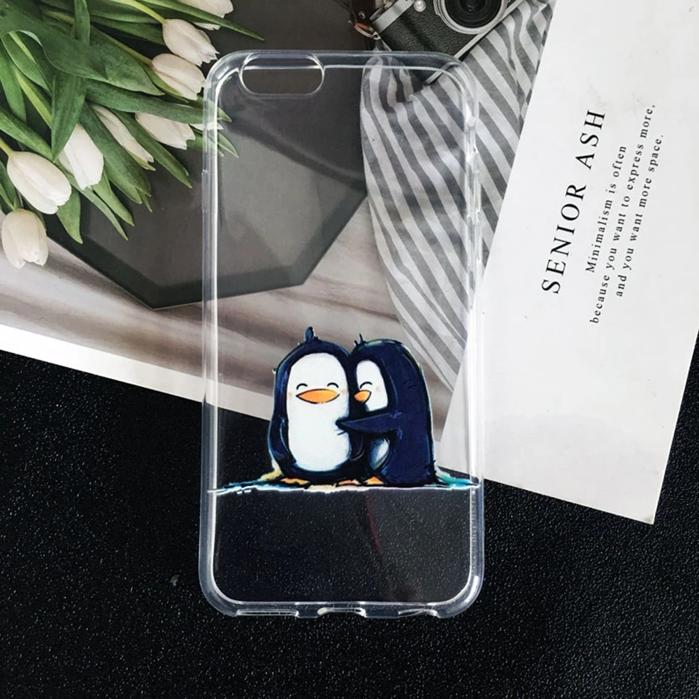 Подарки в виде животного лиса Сова Ститч коала панда Пингвин чехол для телефона для iPhone 11 pro max XR XS MAX X 6S 8 7 Plus 4S 5S Силиконовый ТПУ чехол