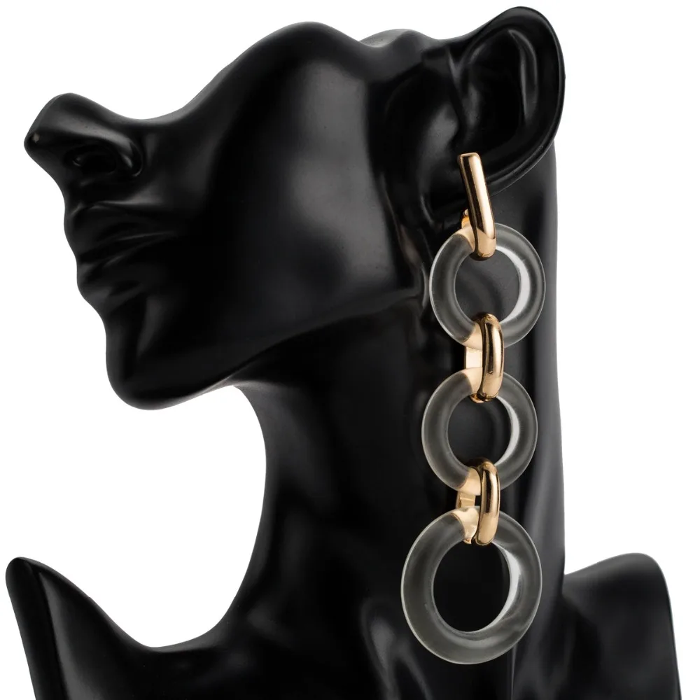 Unique Fashion Drop-shaped Big Earrings Retro Personality Simple Earrings Wedding Party Jewelry Gift ET39 (6)