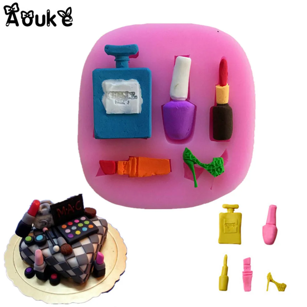 

Perfume Nail Polish Wedding Decoration DIY Baking Tools Cosmetics Shape Silicone Mold Cake Chocolate Molds Cookies Pastry Mould