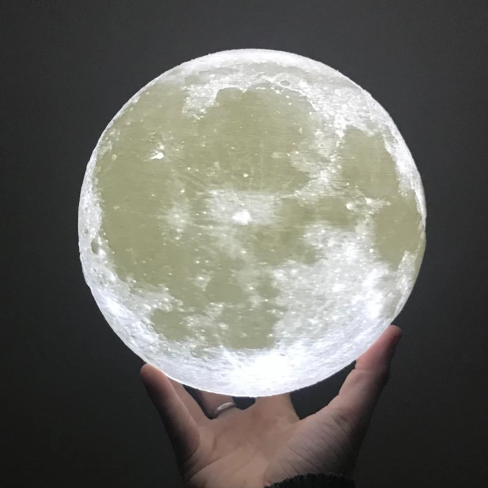 Xsky 3D печать светодиоды лунного света Перезаряжаемый сенсорный выключатель светодиодный настольный ночник Новинка огни для Детская Спальня украшение дома