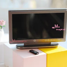 1/12 Dollhouse Миниатюрные ТВ Televisionn Пульт Дистанционного управления