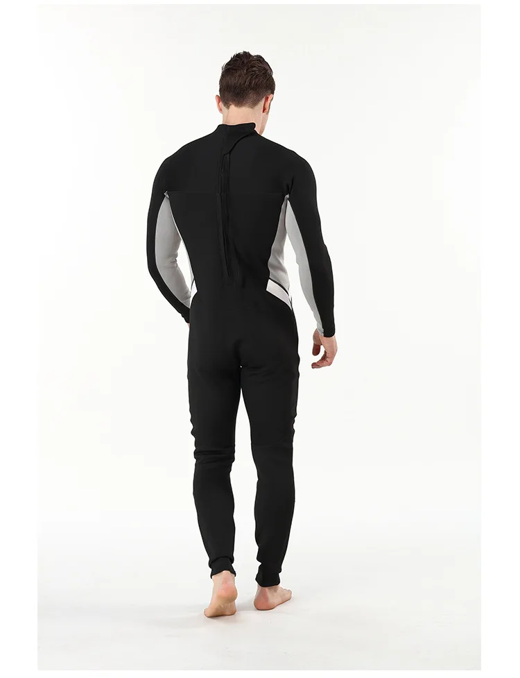 2mm Men Women wetsuit Long sleeved one piece Swimsuit neoprene Triathlon Diving suit Super Elastic Surf wet suit for cold water